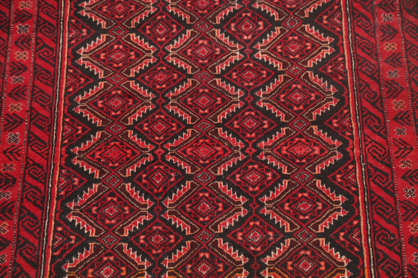 Geometric Balouch Persian Area Rug 3x6