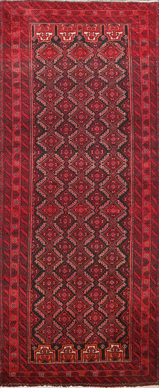 Geometric Balouch Persian Area Rug 3x6