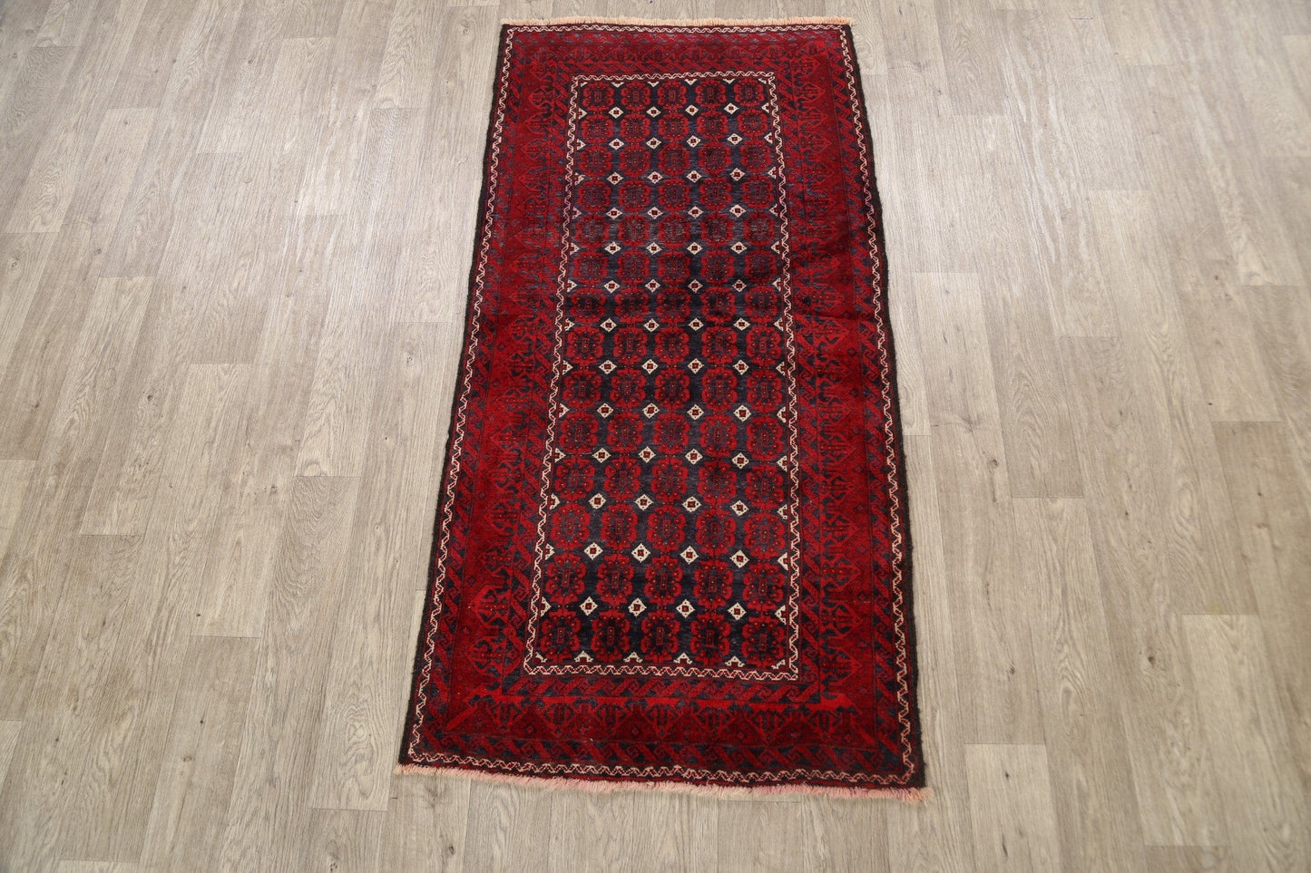 Geometric Balouch Persian Area Rug 3x6