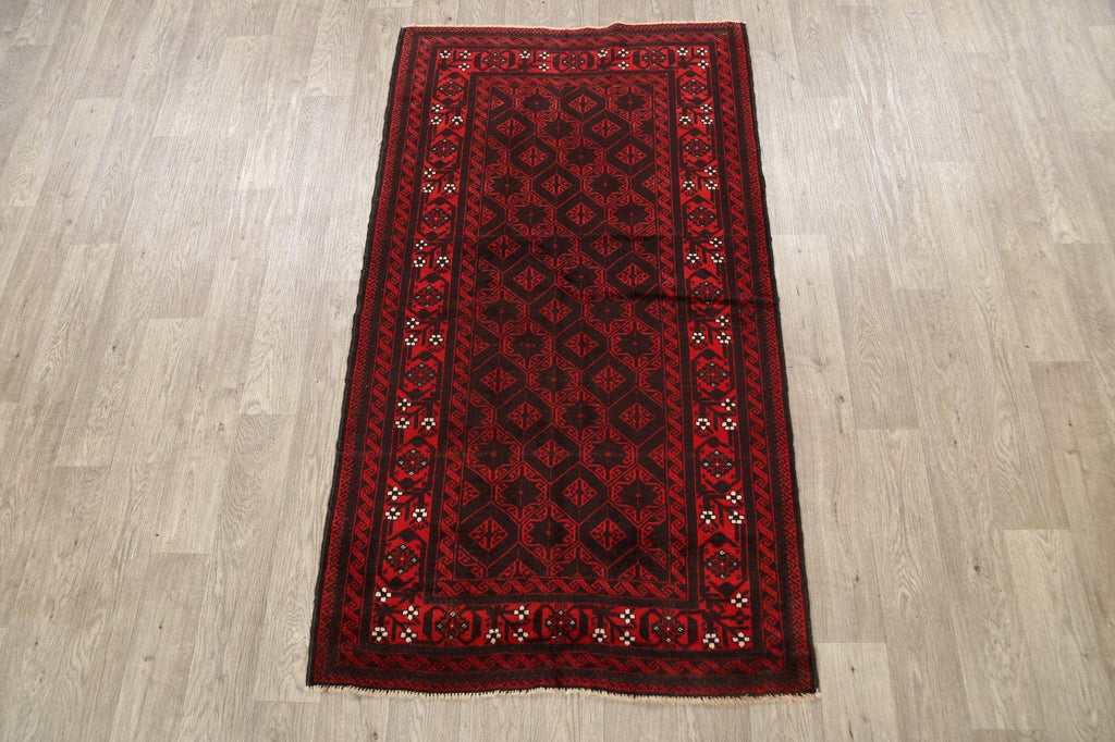 Geometric Balouch Persian Area Rug 3x6