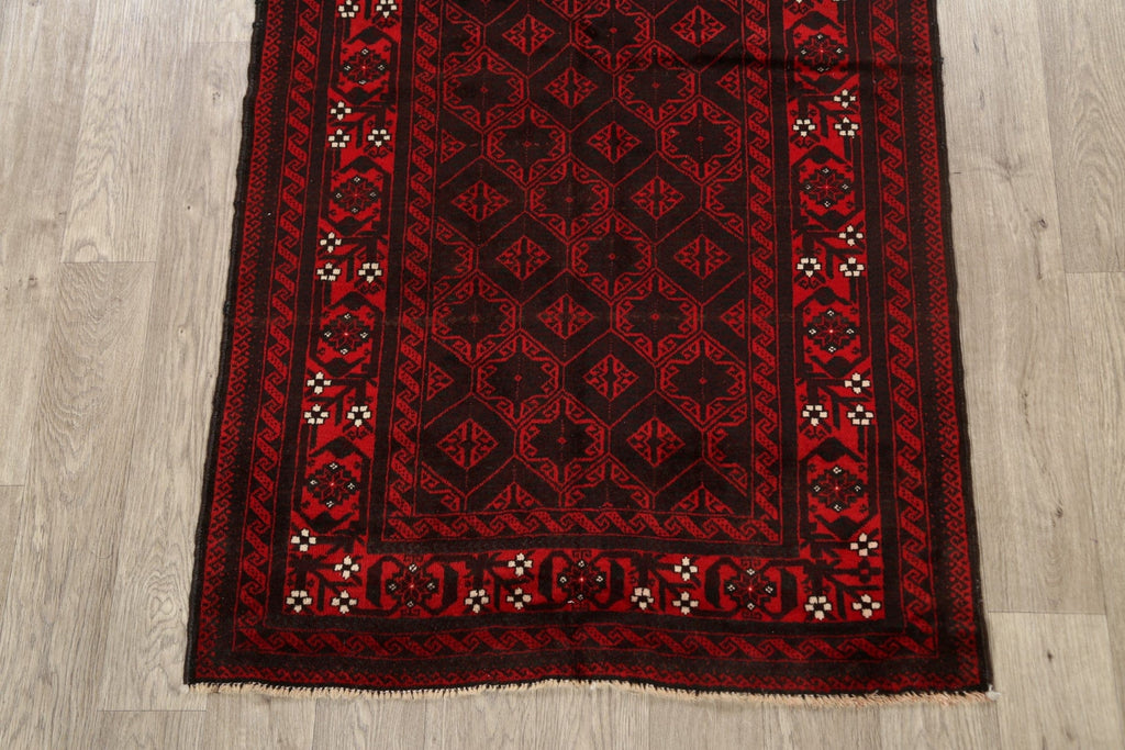 Geometric Balouch Persian Area Rug 3x6