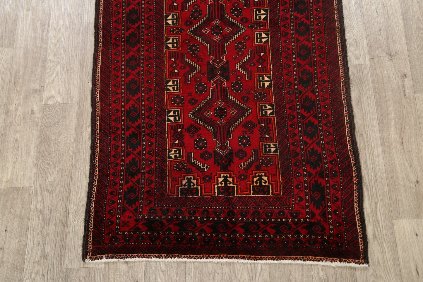 Geometric Balouch Persian Area Rug 3x6