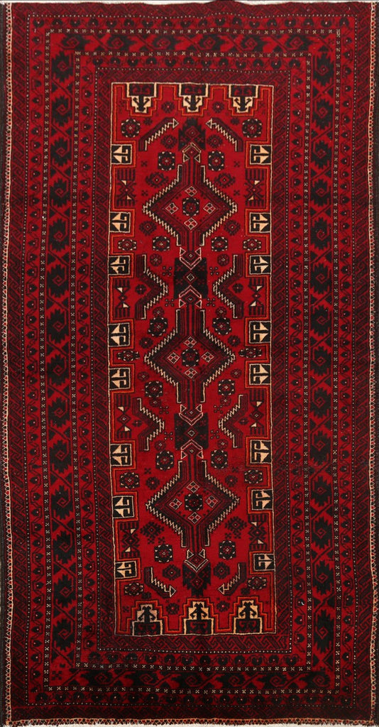 Geometric Balouch Persian Area Rug 3x6