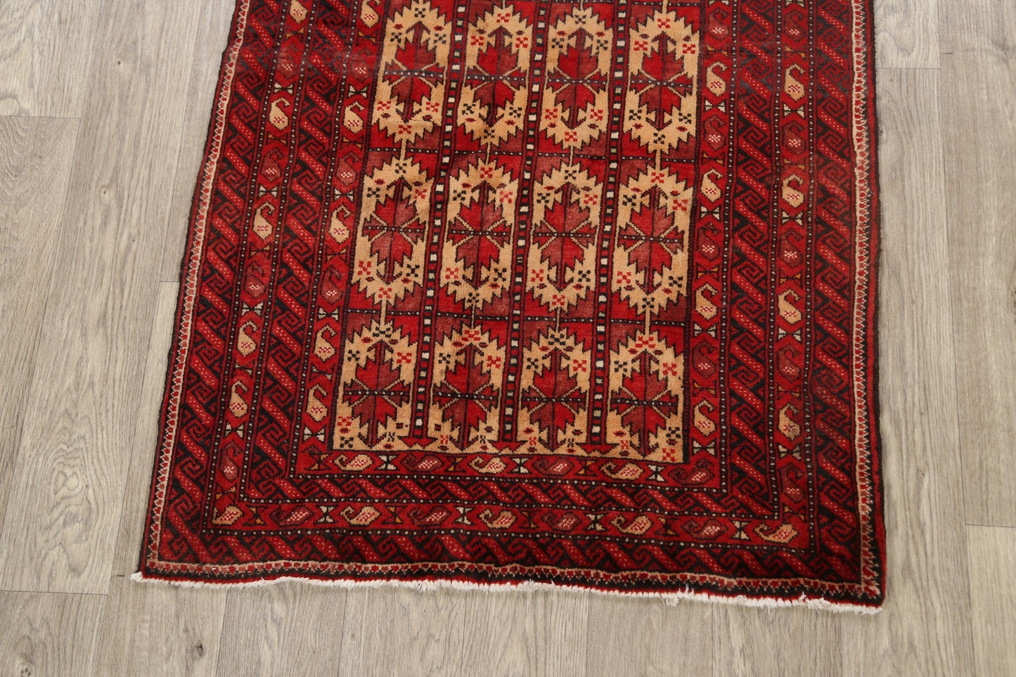 Geometric Balouch Persian Area Rug 3x5