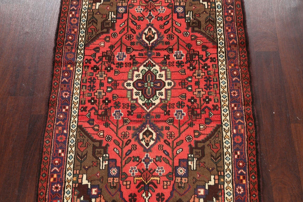 Geometric Hamedan Persian Area Rug 3x5