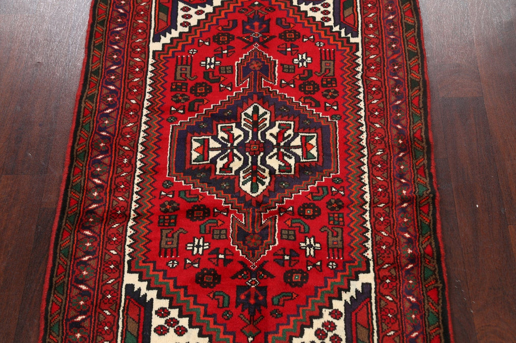 Tribal Hamedan Persian Area Rug 3x5