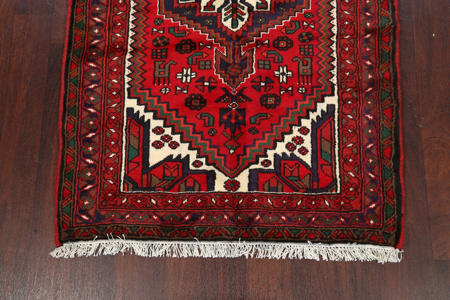 Tribal Hamedan Persian Area Rug 3x5