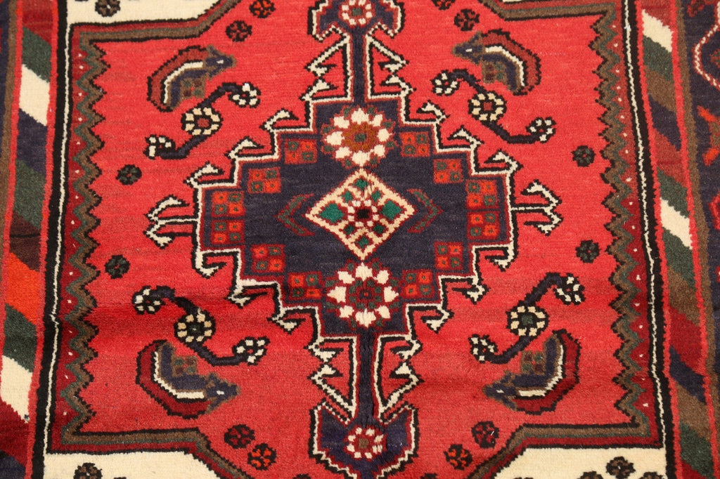 Geometric Hamedan Persian Area Rug 3x5