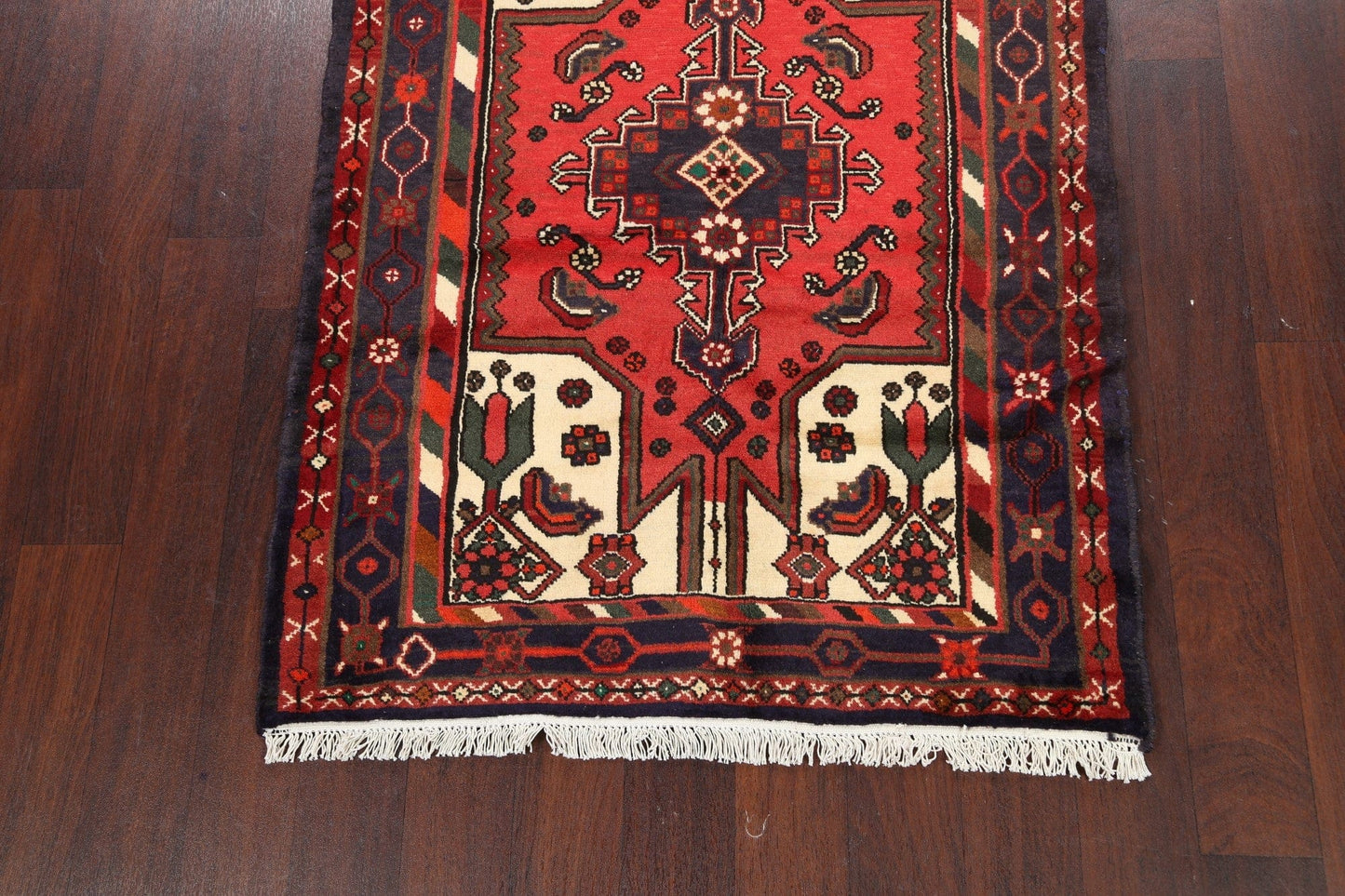 Geometric Hamedan Persian Area Rug 3x5