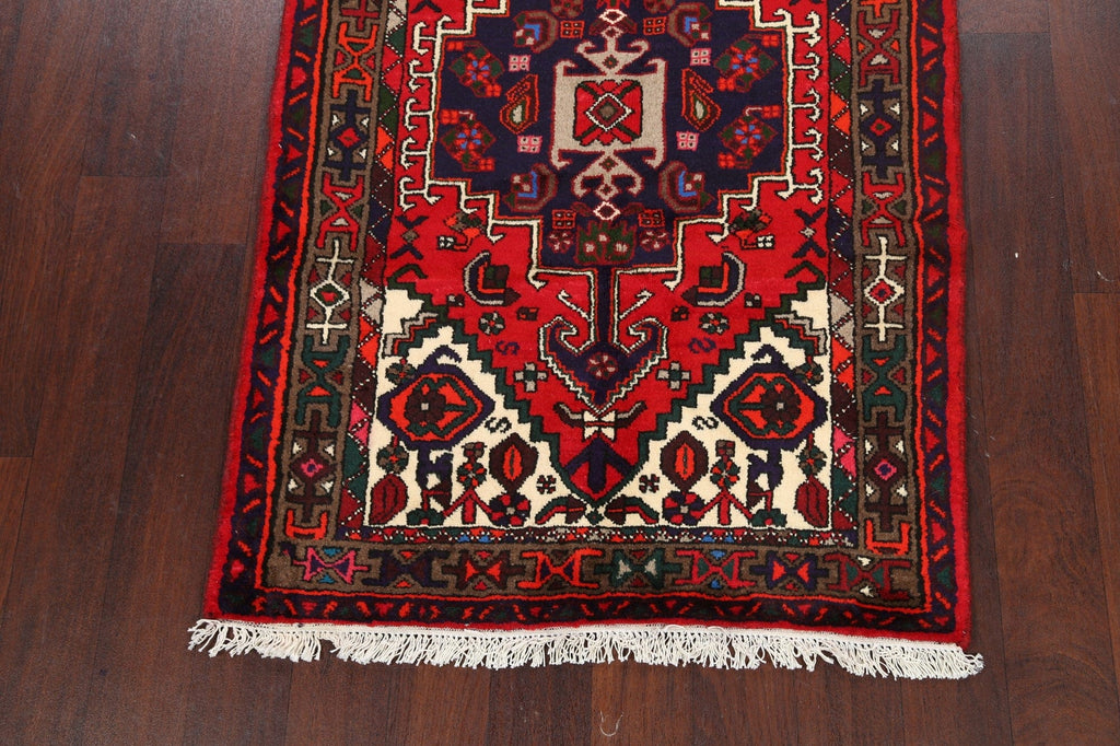 Geometric Hamedan Persian Area Rug 3x5