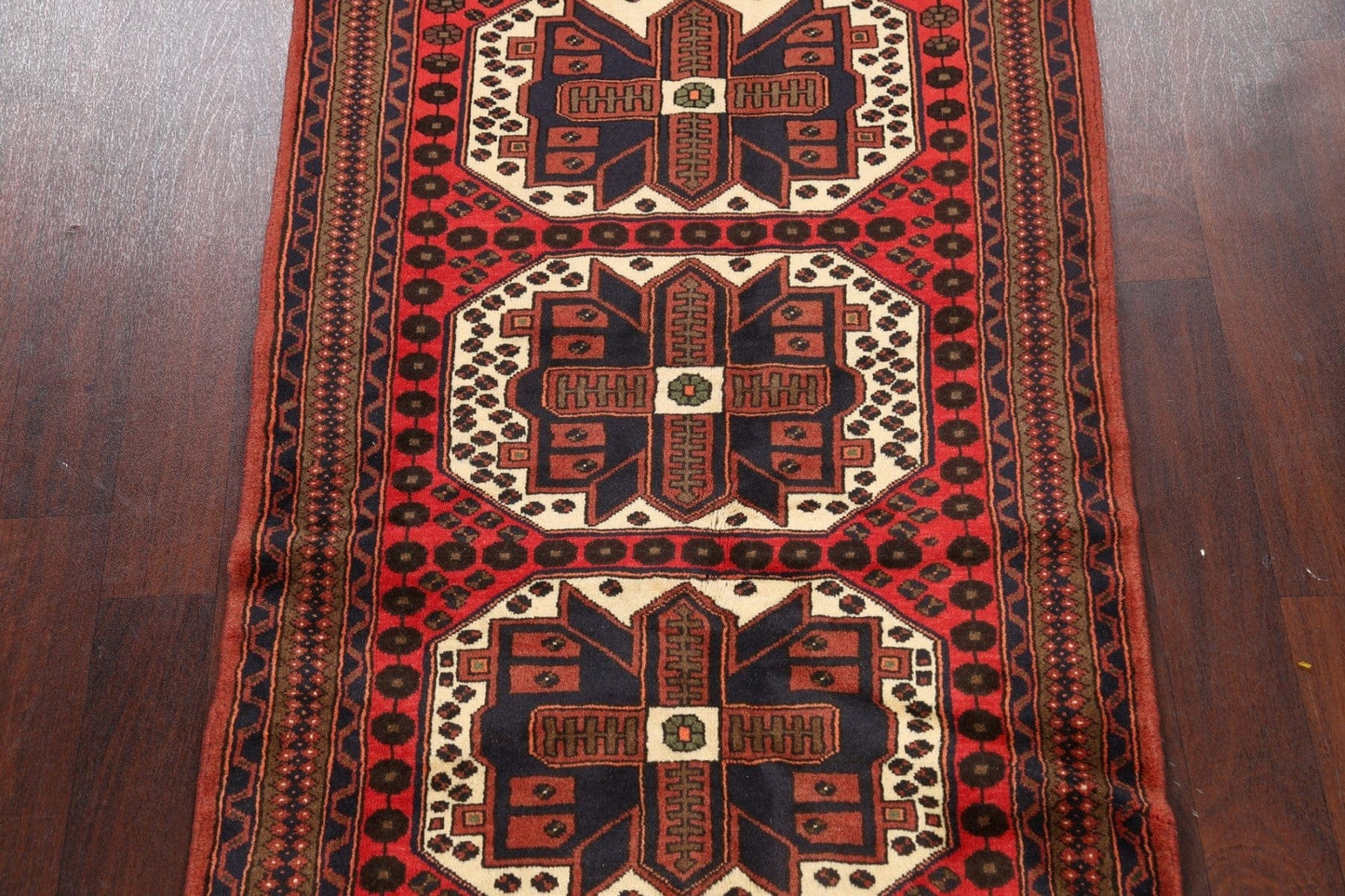 Geometric Hamedan Persian Area Rug 3x5