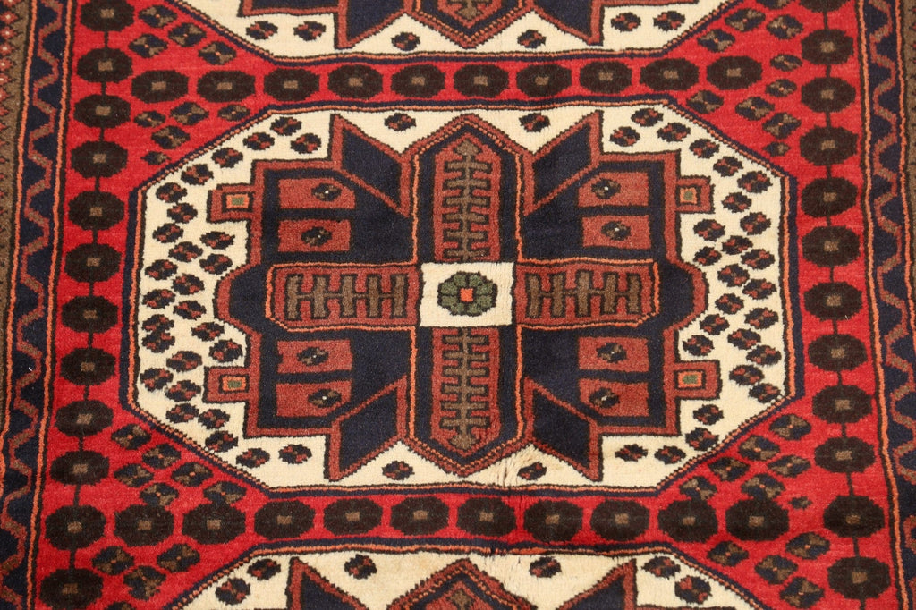 Geometric Hamedan Persian Area Rug 3x5