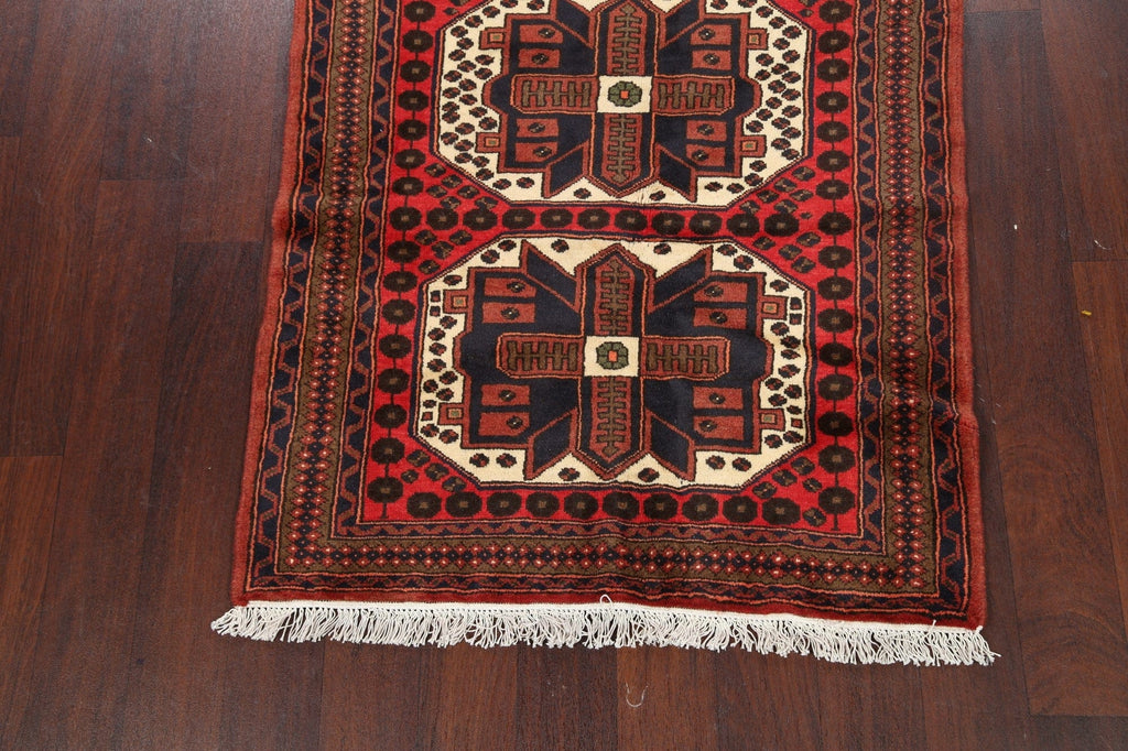 Geometric Hamedan Persian Area Rug 3x5