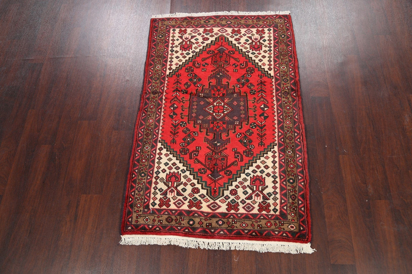 Tribal Hamedan Persian Area Rug 3x5