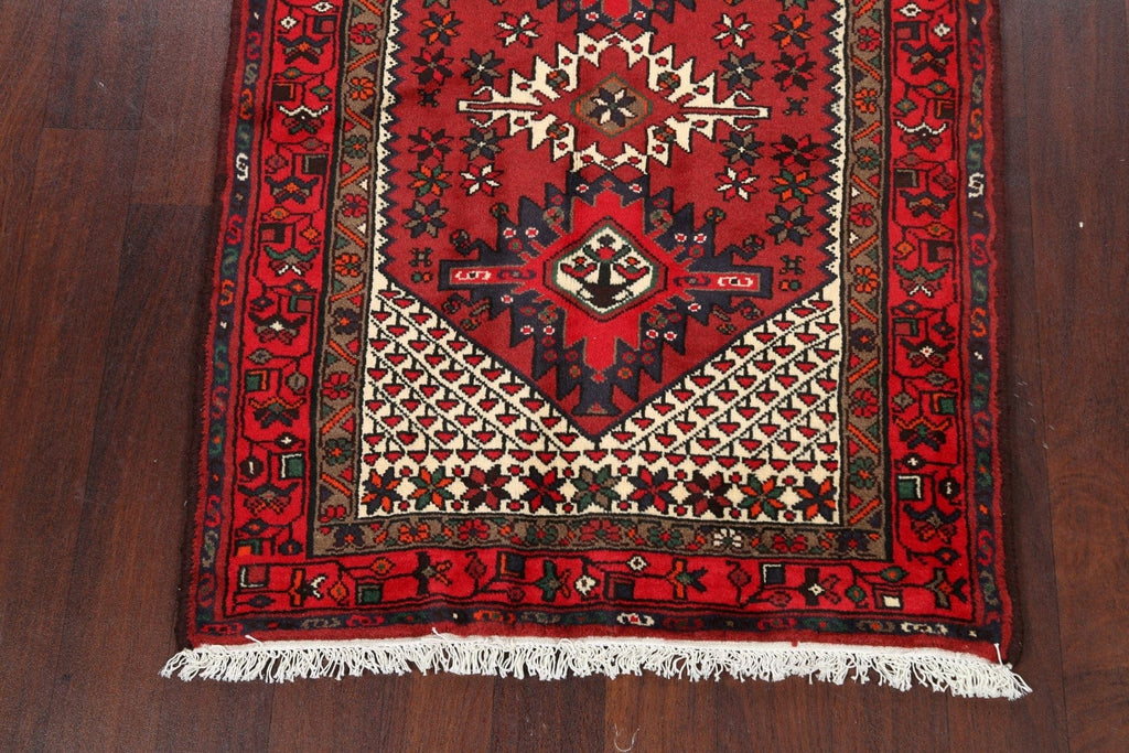 Geometric Hamedan Persian Area Rug 3x5