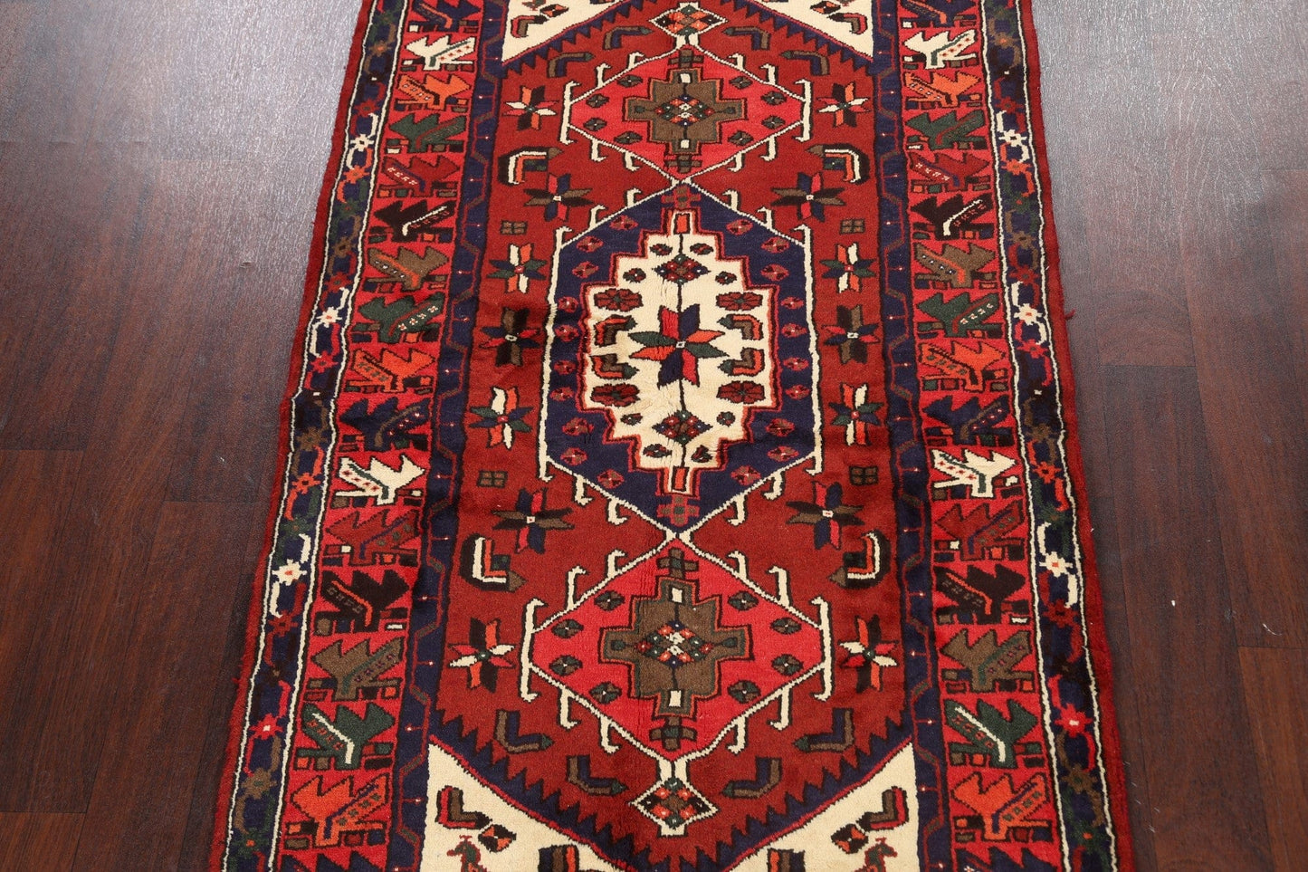 Geometric Hamedan Persian Area Rug 4x6