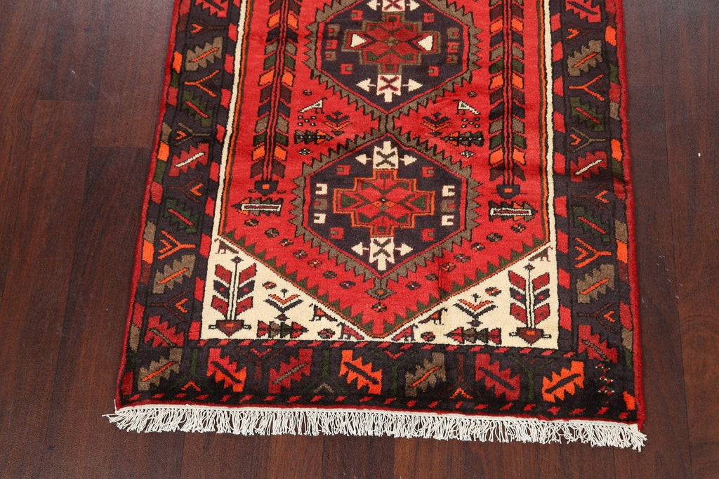 Geometric Hamedan Persian Area Rug 3x5