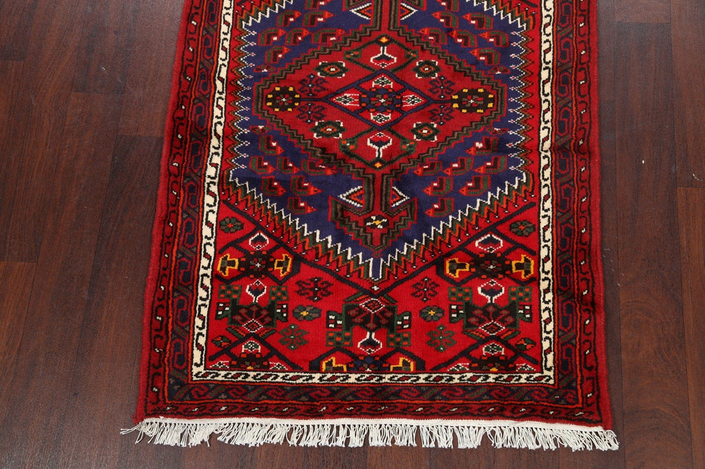 Geometric Hamedan Persian Area Rug 3x5