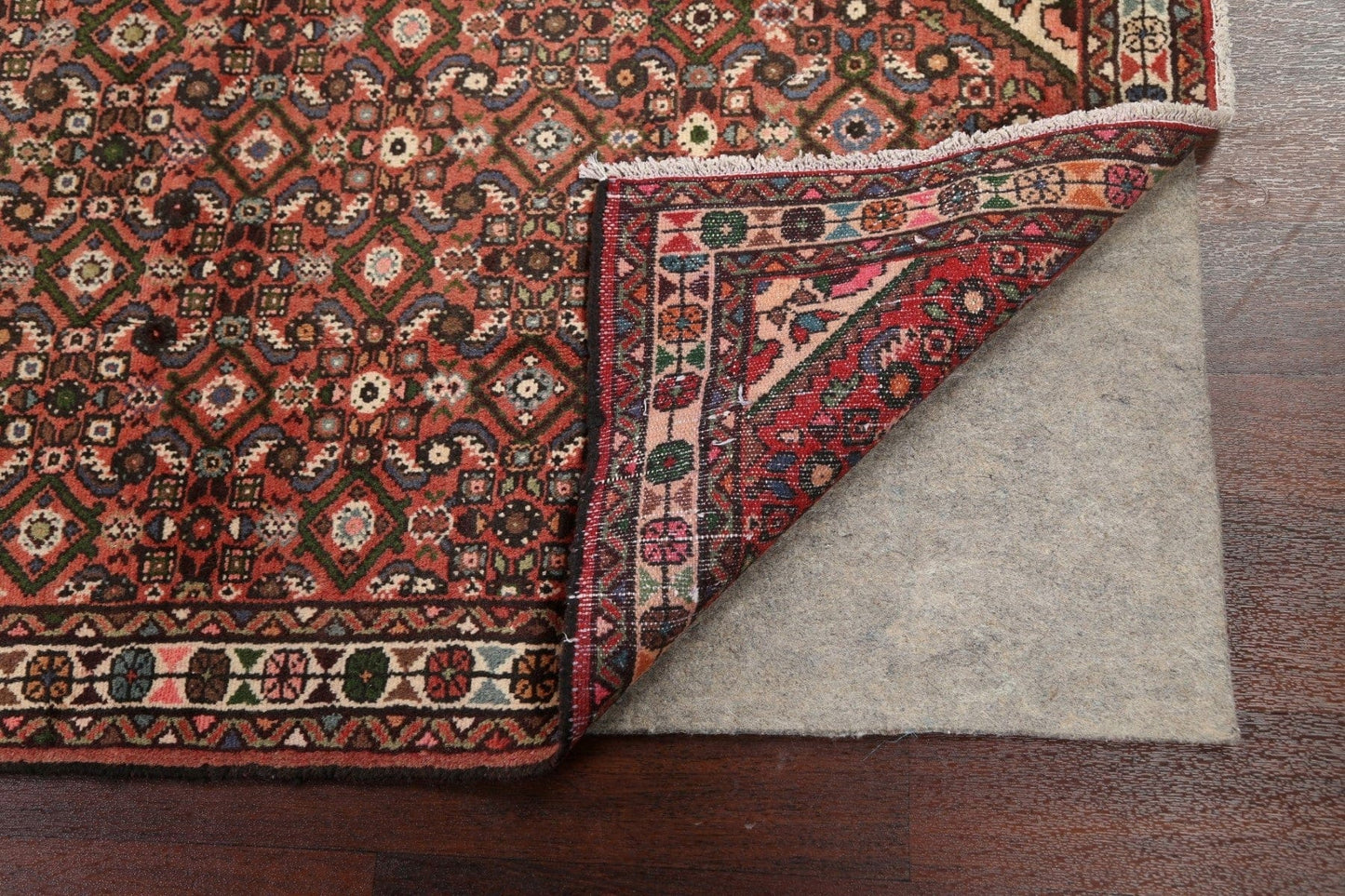 Geometric Hamedan Persian Area Rug 3x6