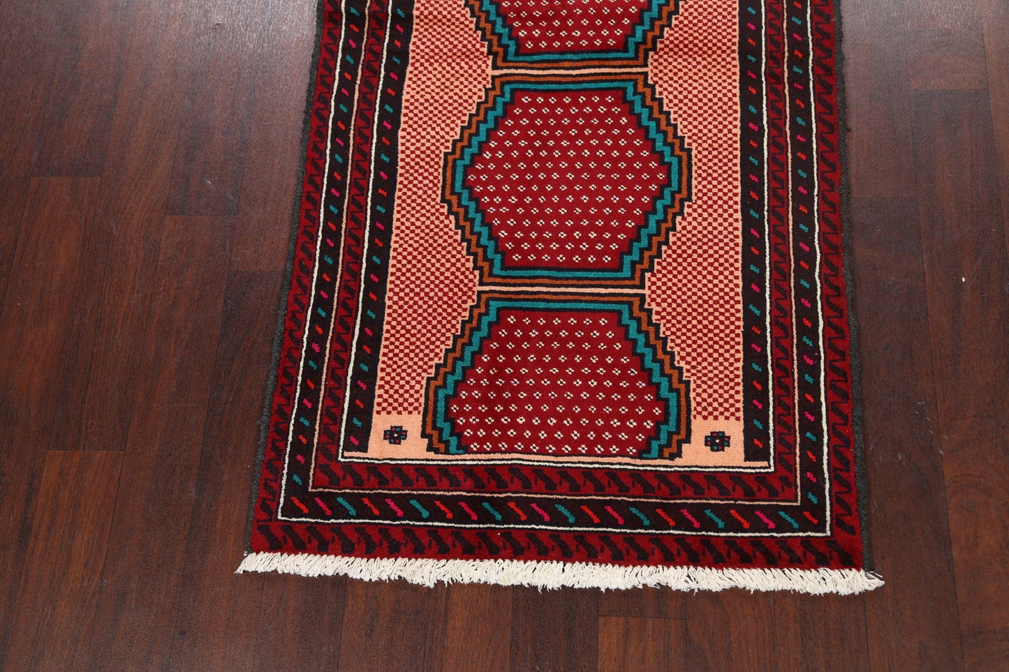 Geometric Balouch Persian Area Rug 3x6