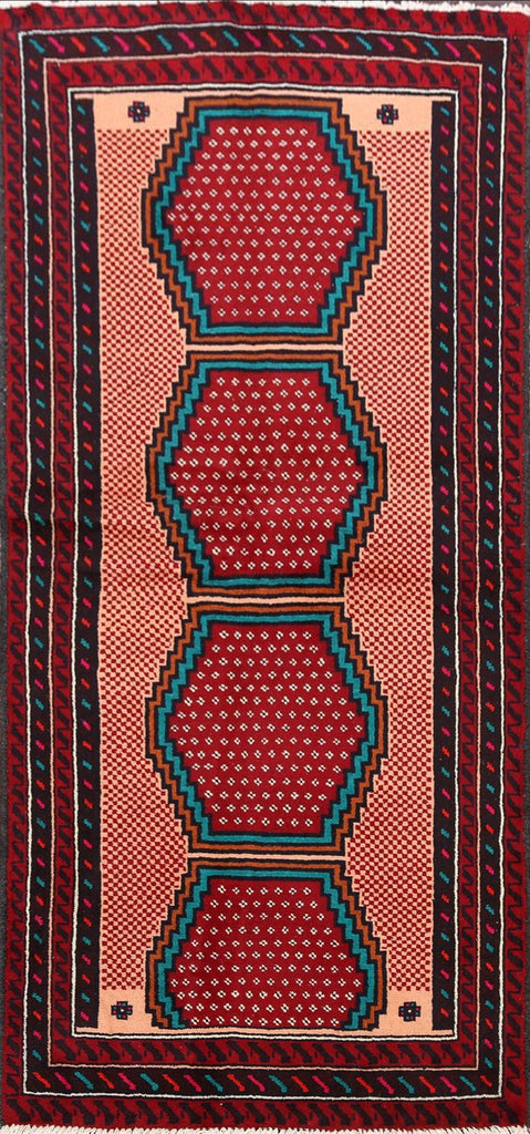 Geometric Balouch Persian Area Rug 3x6