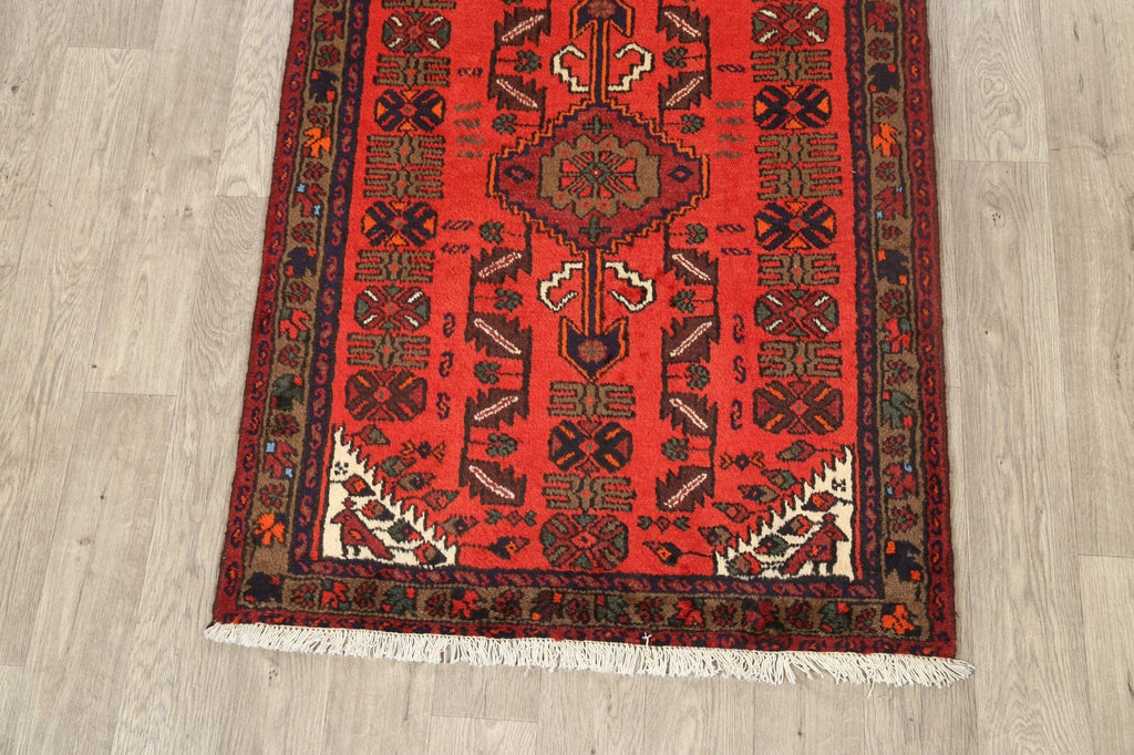 Geometric Hamedan Persian Area Rug 3x5