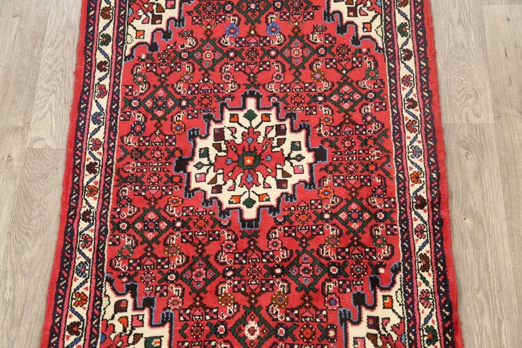 Geometric Hamedan Persian Area Rug 3x5