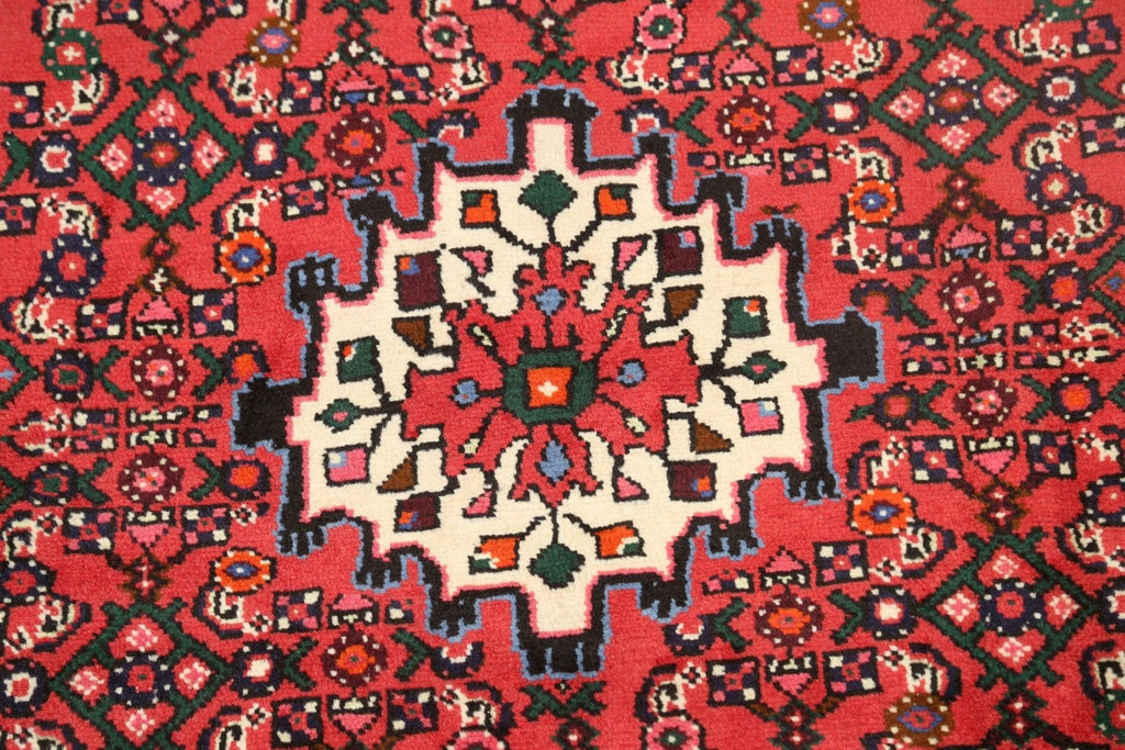 Geometric Hamedan Persian Area Rug 3x5