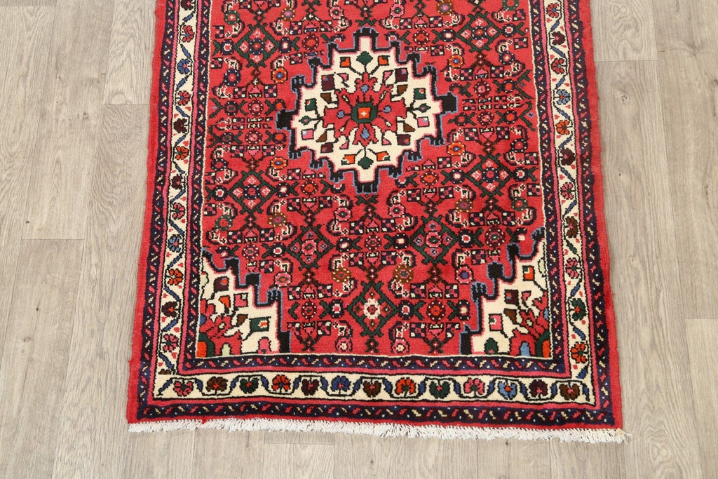 Geometric Hamedan Persian Area Rug 3x5