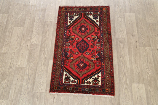 Geometric Hamedan Persian Area Rug 2x4