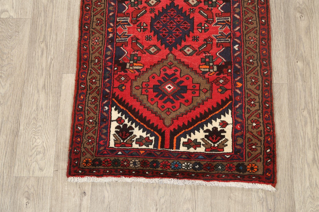 Geometric Hamedan Persian Area Rug 2x4