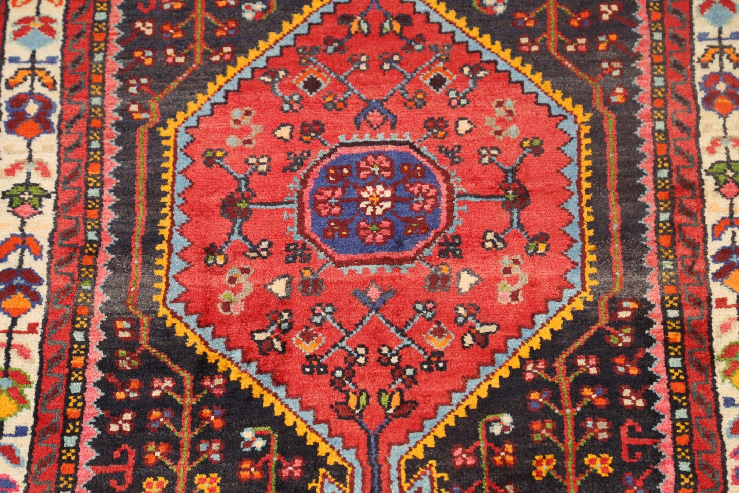 Tribal Geometric Nahavand Persian Area Rug 3x6