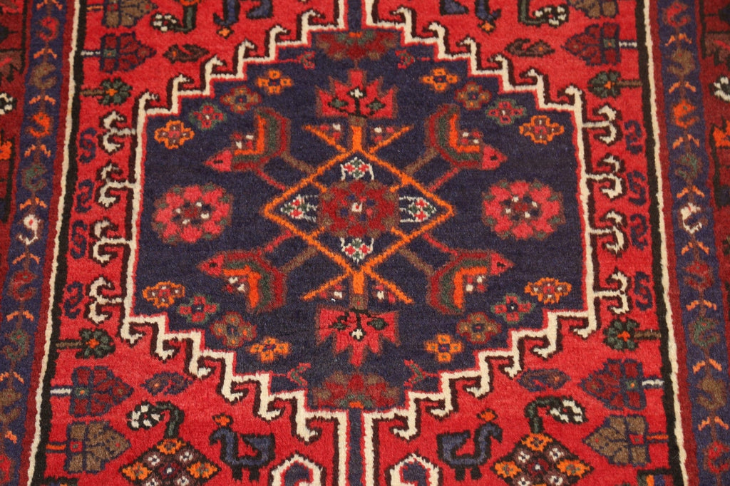 Geometric Hamedan Persian Area Rug 3x5