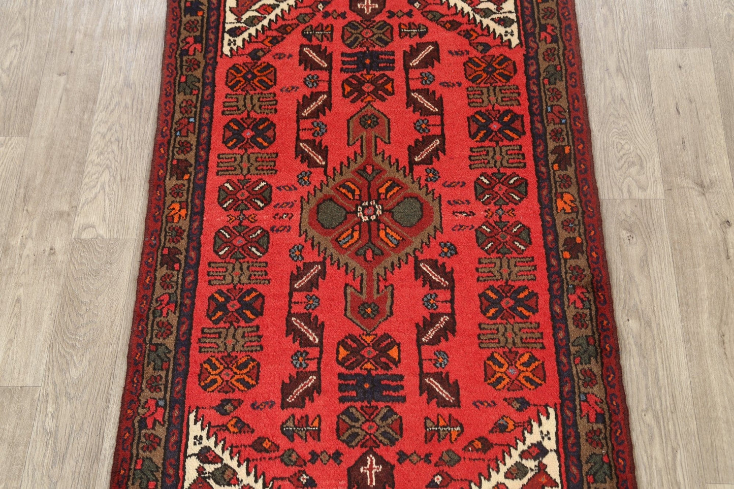 Tribal Geometric Hamedan Persian Area Rug 3x5