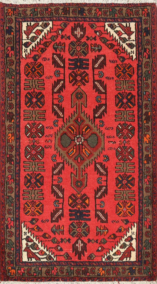 Tribal Geometric Hamedan Persian Area Rug 3x5