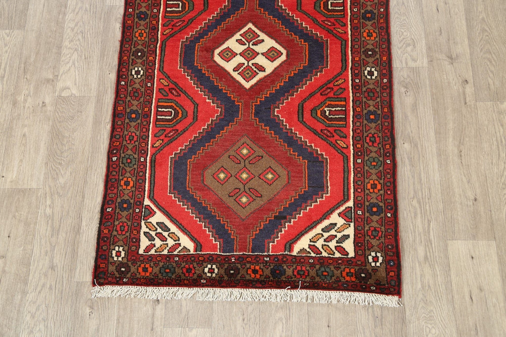 Geometric Hamedan Persian Area Rug 3x5