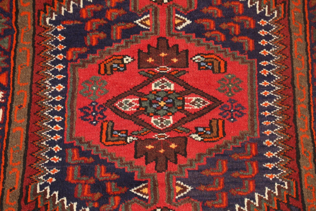 Geometric Hamedan Persian Area Rug 3x5