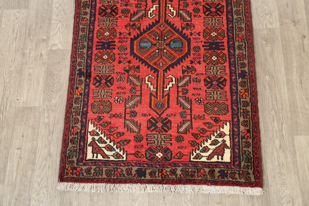 Geometric Hamedan Persian Area Rug 3x5