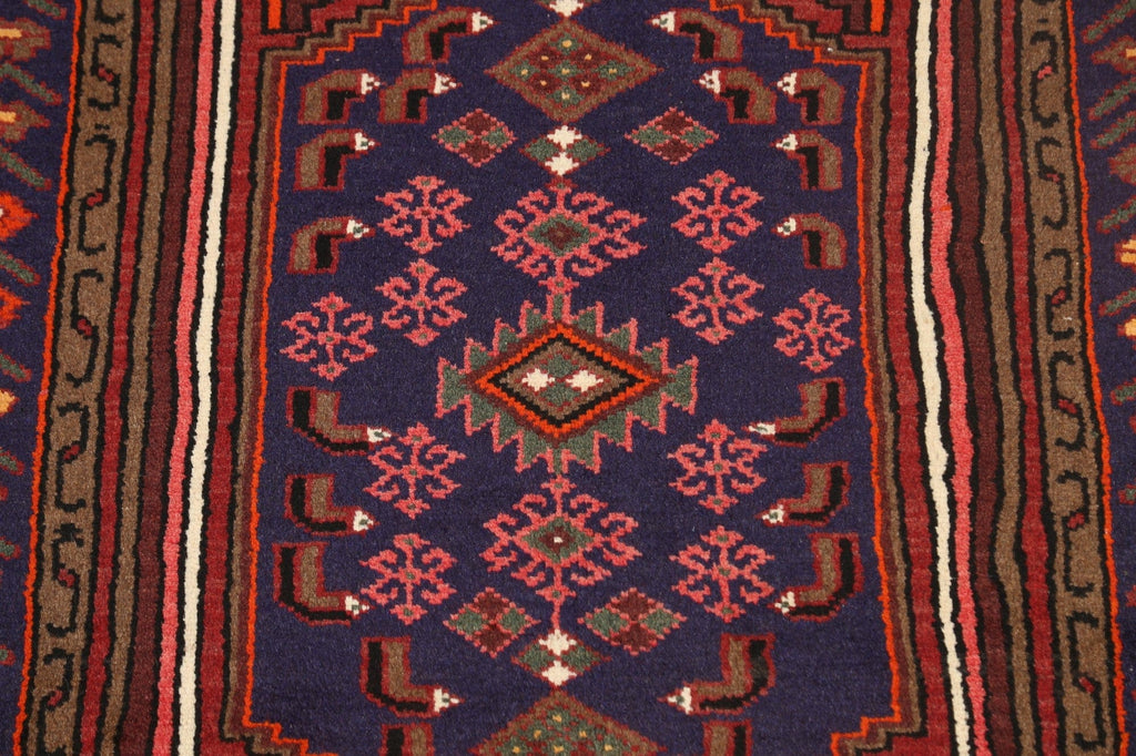 Geometric Hamedan Persian Area Rug 3x5