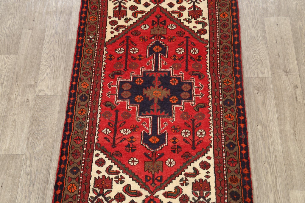 Geometric Hamedan Persian Area Rug 3x5