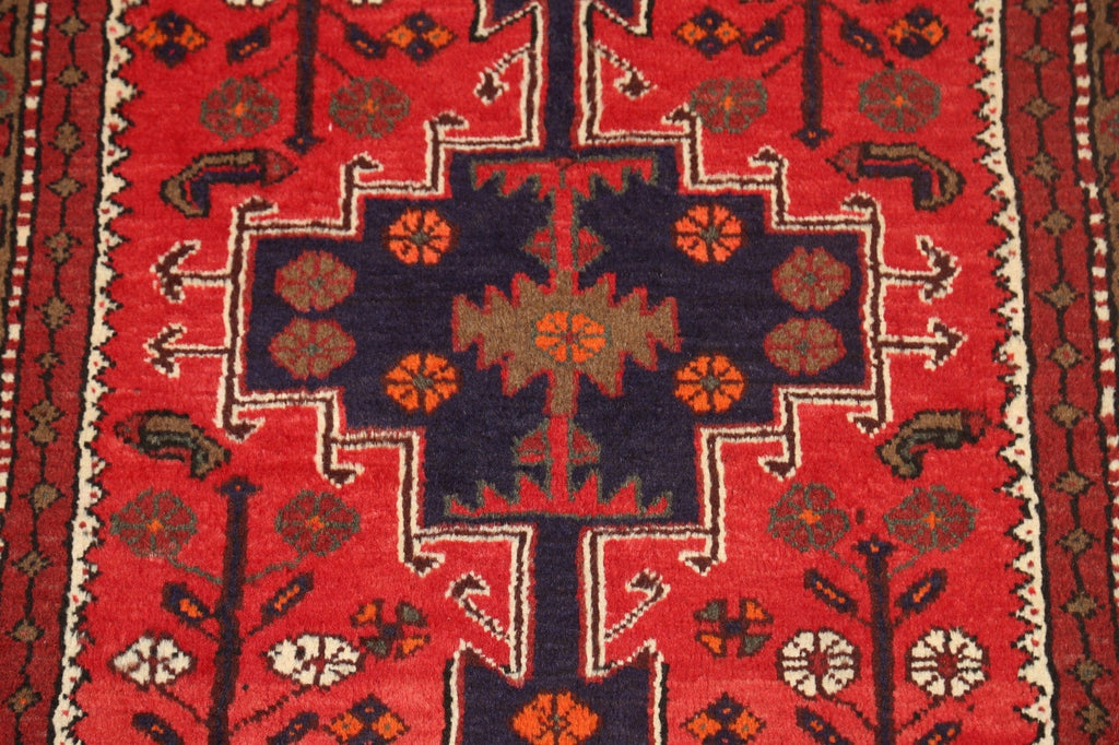 Geometric Hamedan Persian Area Rug 3x5