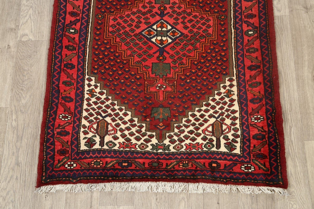 Geometric Hamedan Persian Area Rug 3x5