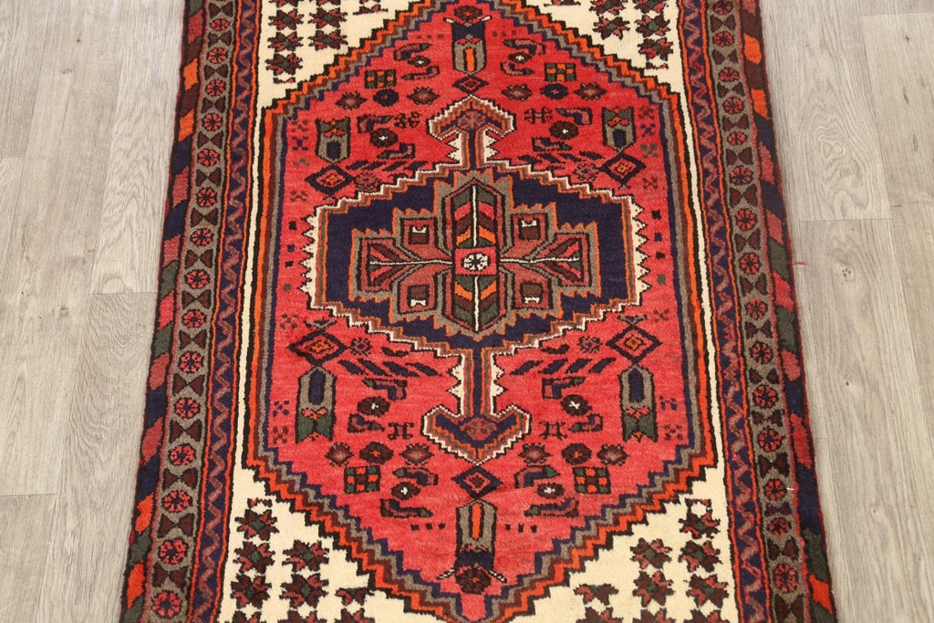 Geometric Hamedan Persian Area Rug 3x5