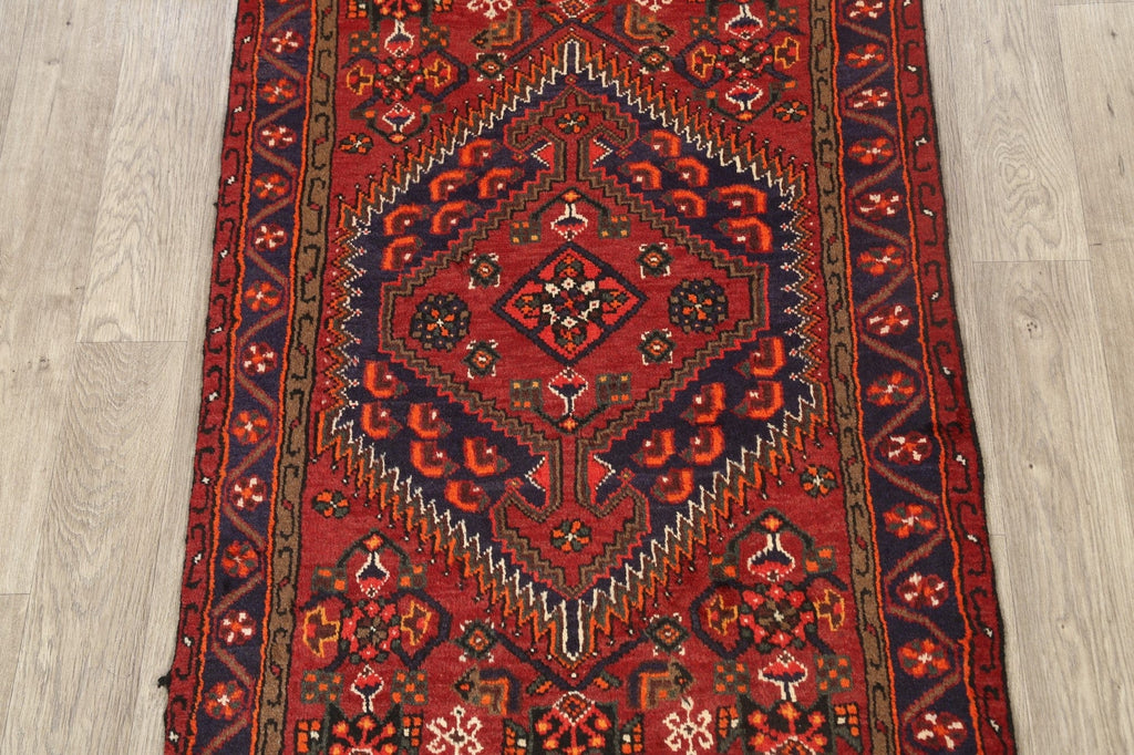 Geometric Hamedan Persian Area Rug 3x5