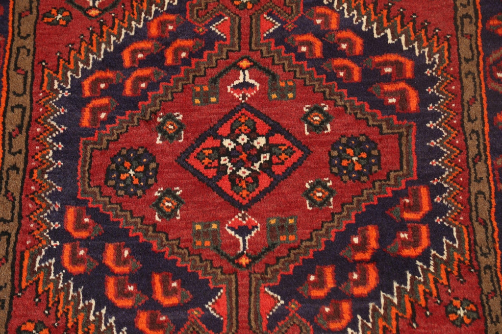 Geometric Hamedan Persian Area Rug 3x5