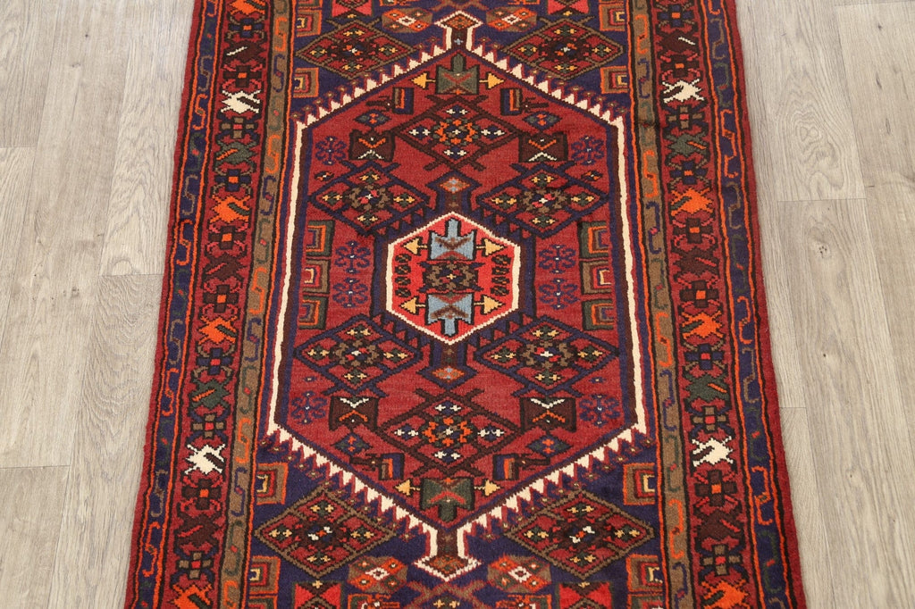 Geometric Hamedan Persian Area Rug 3x5