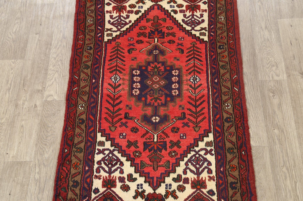 Geometric Hamedan Persian Area Rug 3x5