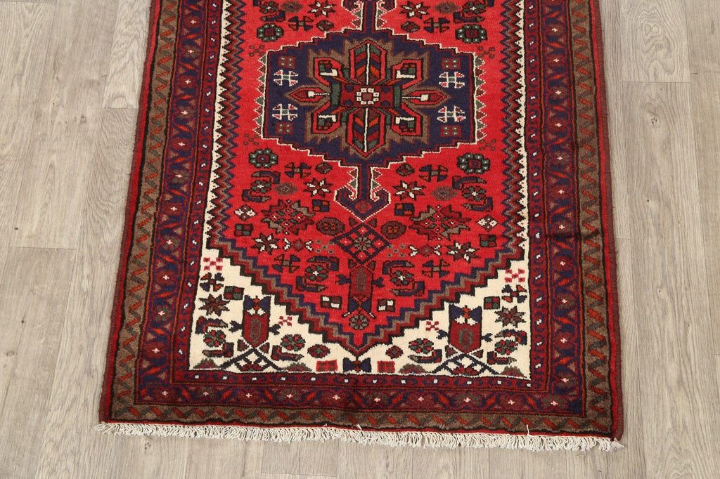 Geometric Hamedan Persian Area Rug 3x5