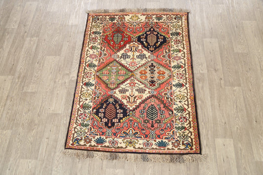 100% Vegetable Dye Bakhtiari Persian Area Rug 4x5