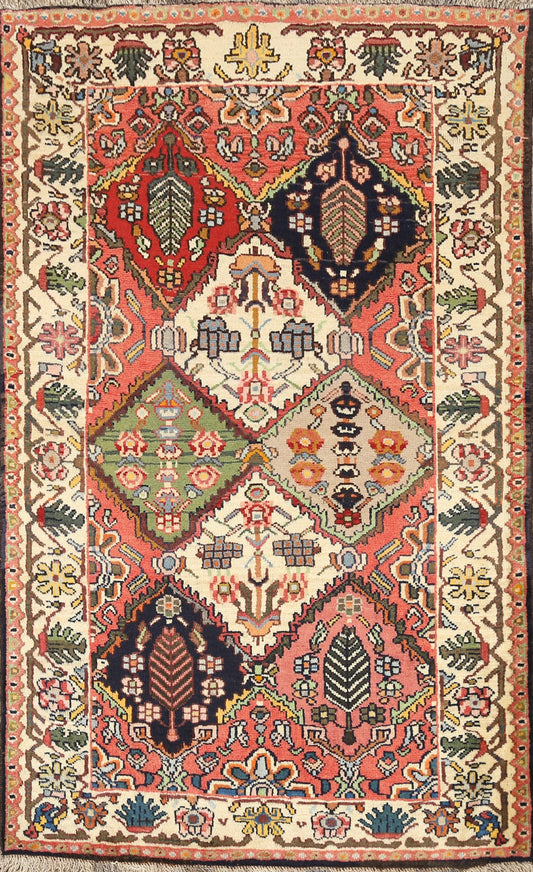 100% Vegetable Dye Bakhtiari Persian Area Rug 4x5